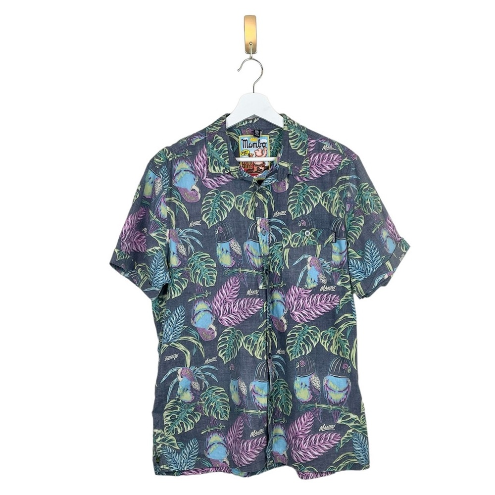 Mambo Loud Hawaiian Button Up Shirt Size XLarge